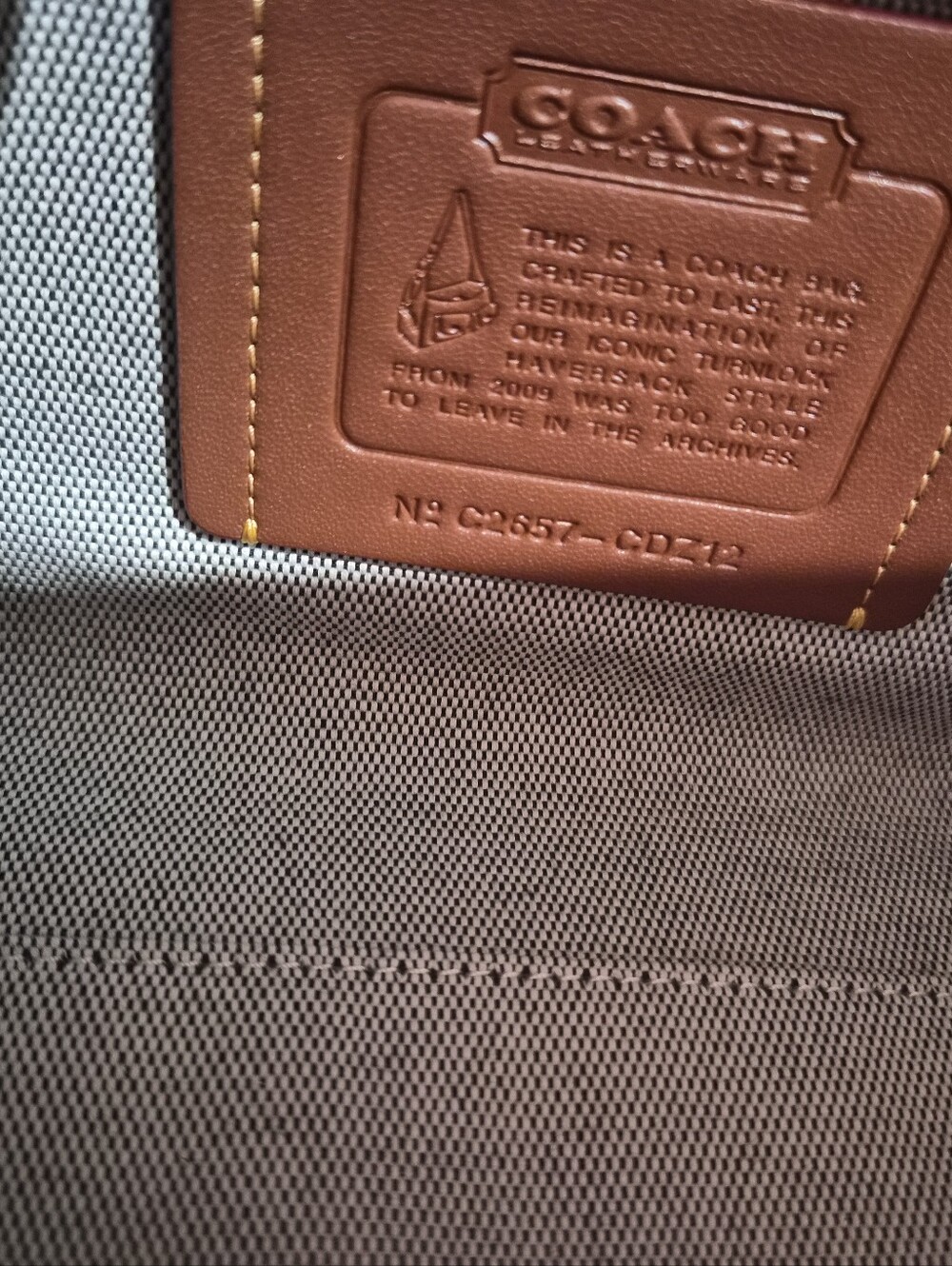 Coach Haversack Black Leather - Picture 7 of 9
